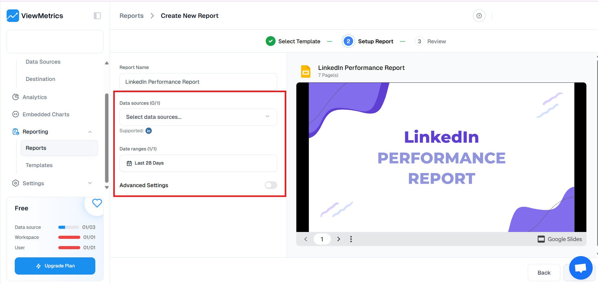Choose Your Data Source and Time Range