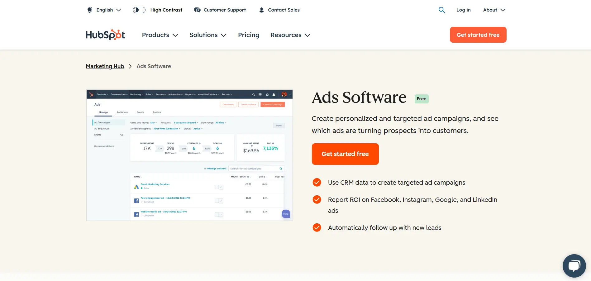 HubSpot Ads